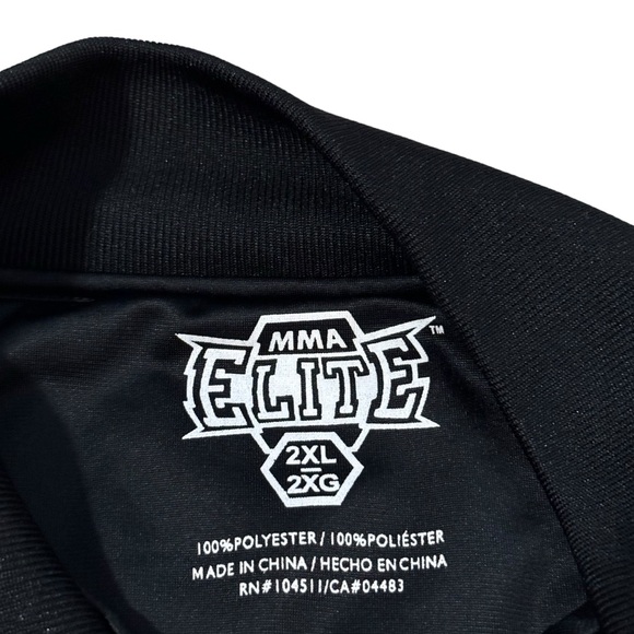 MMA Elite Skull Grim Reaper Zip Up Jacket Mens 2XL Black Y2K Style Script Print - Picture 3 of 7